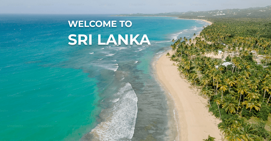 Scenic train in Sri Lanka crossing a historic bridge